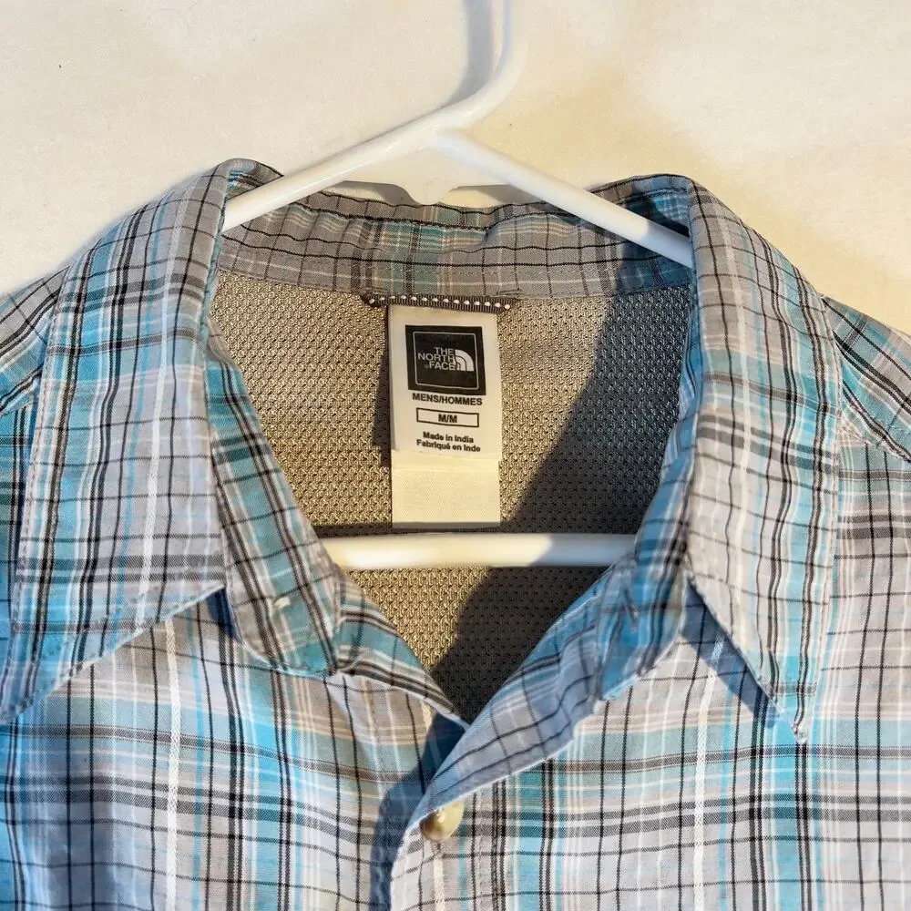 The North Face Button Shirt Men's Medium Zip Pocket 
